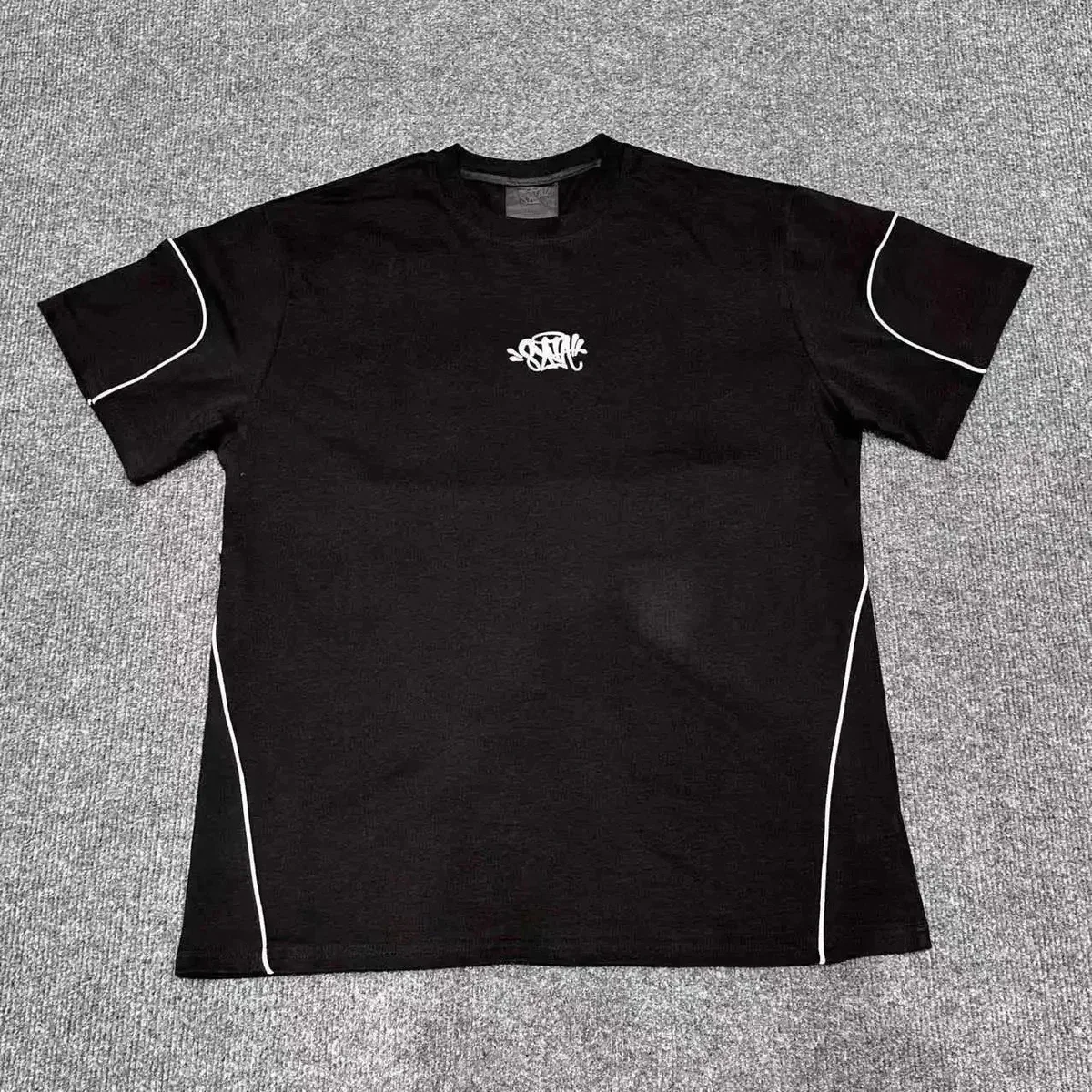 Black with White Piping T-Shirt