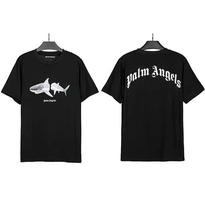 Palm Angels Shark Print Black T-Shirt