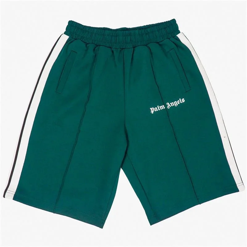 Palm Angels Track Shorts Forest Green