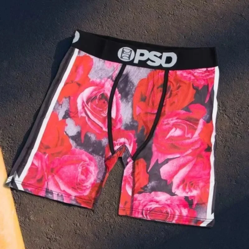 PSD Floral Boxer Briefs Pink Roses Underwear