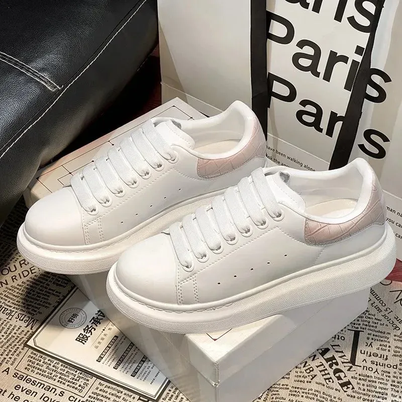 Alexander McQueen Oversized White Pink Sneakers