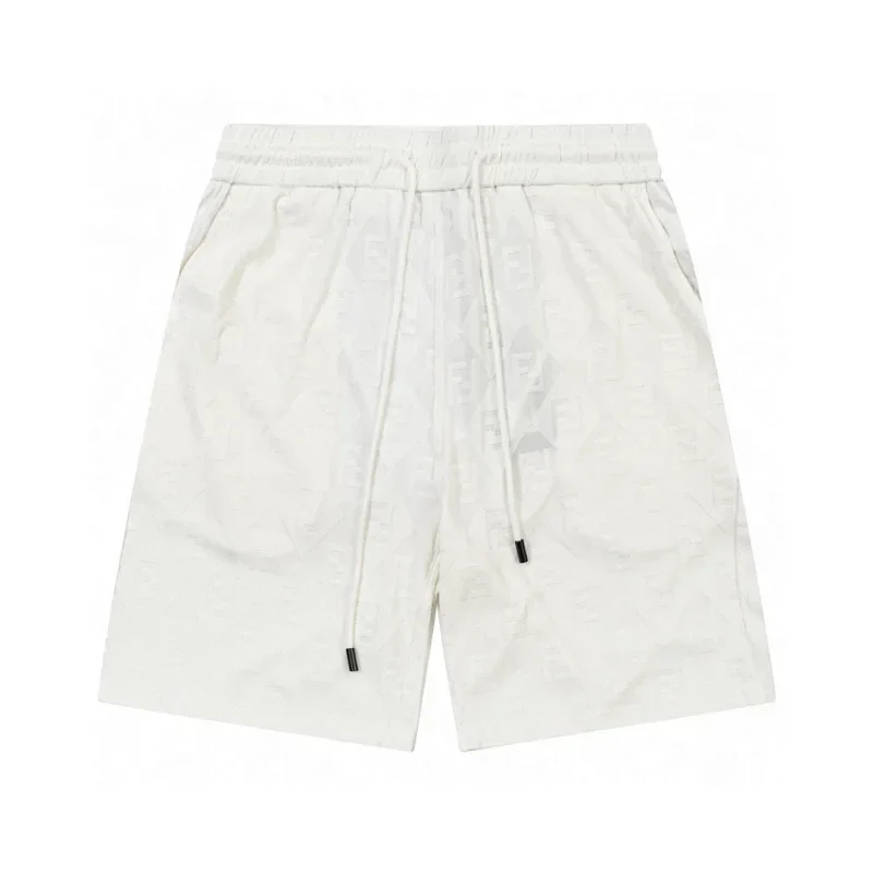 Fendi Iconic Monogram Shorts White