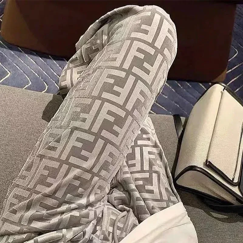 Fendi Iconic FF Logo Trousers Grey