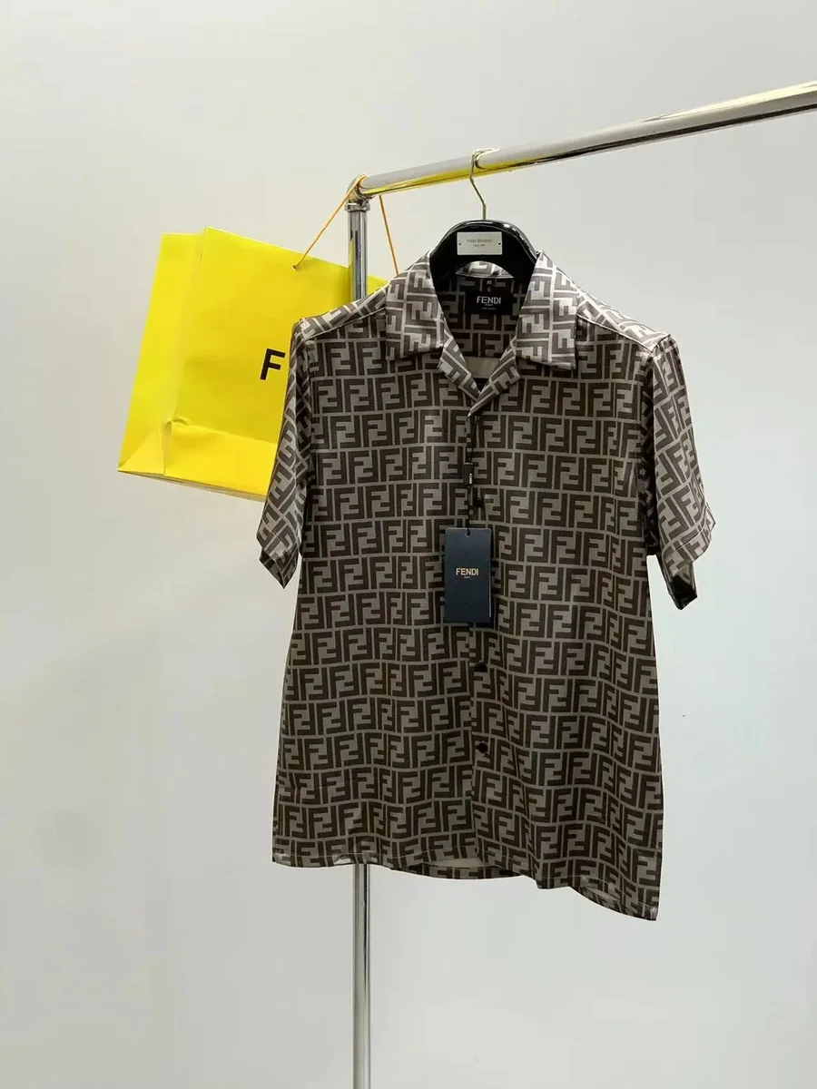 Fendi Iconic FF Logo Short Sleeve Shirt Black