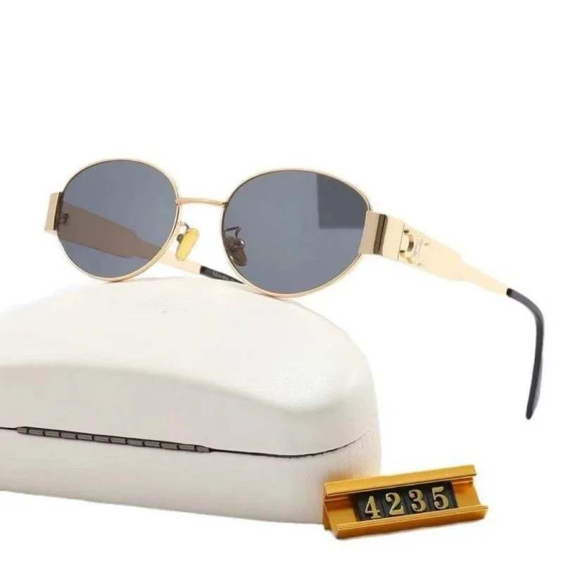 Cartier Santos Sunglasses Gold Frame Grey Lens Eyewear