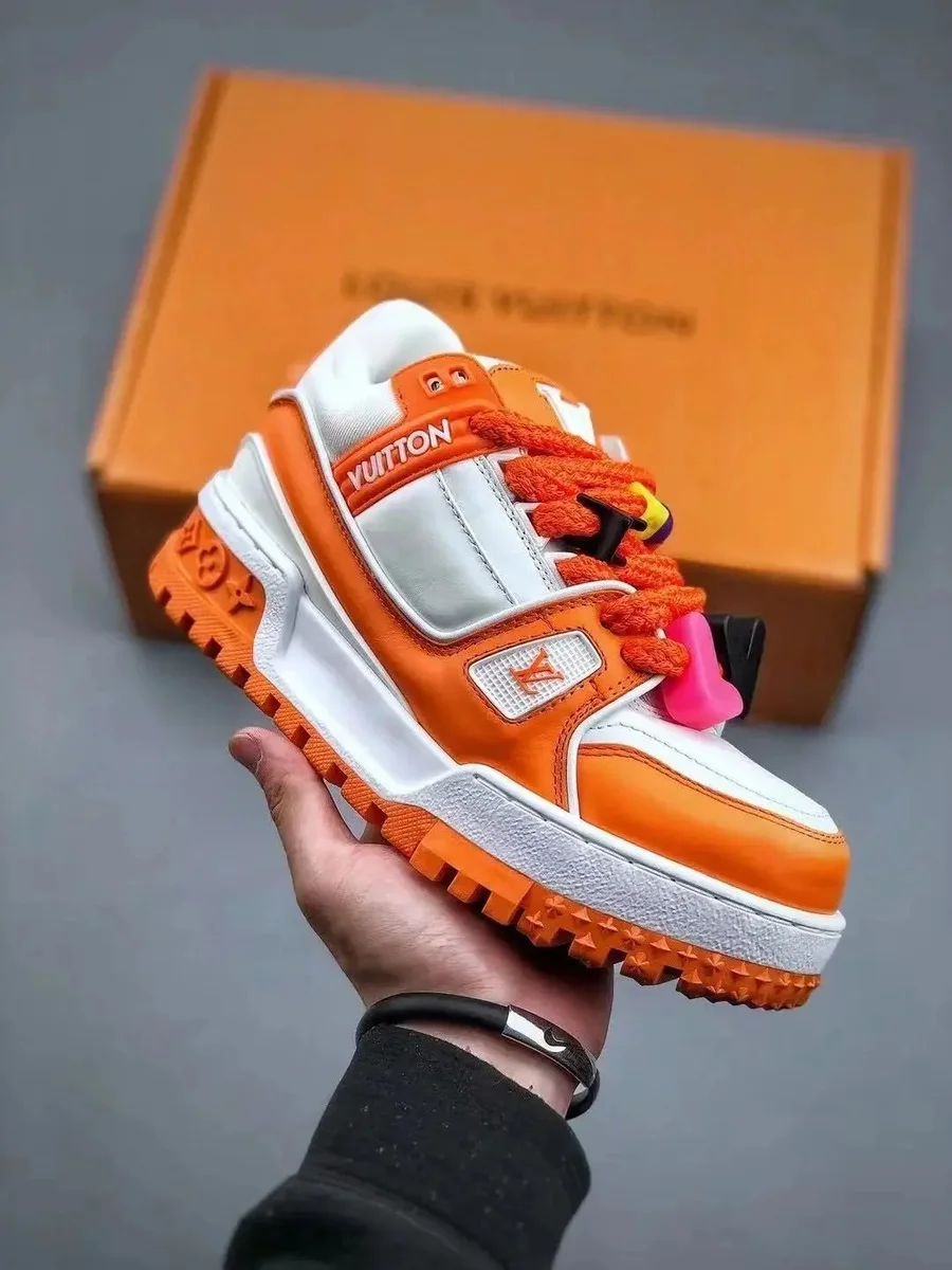 Louis Vuitton LV Trainer Orange/White Sneakers