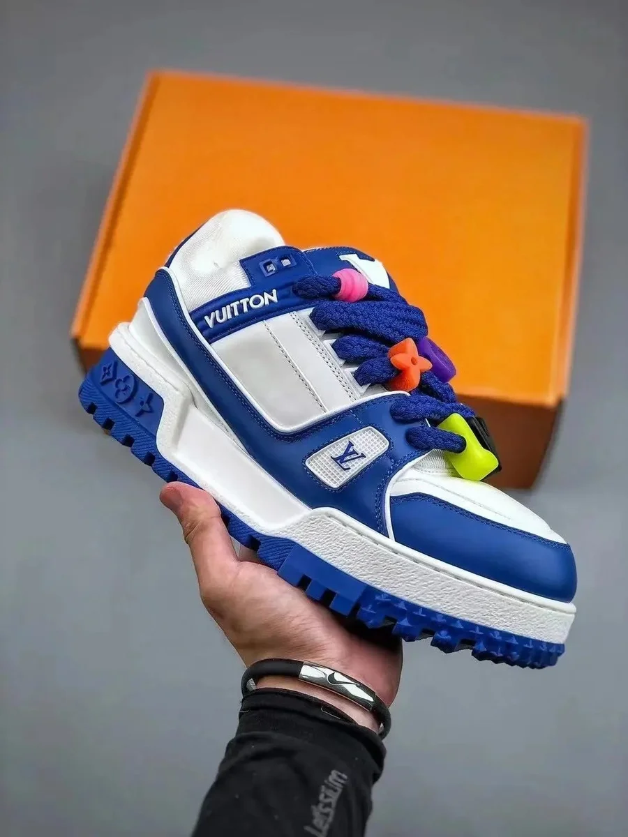 Louis Vuitton LV Trainer Blue & White Sneakers