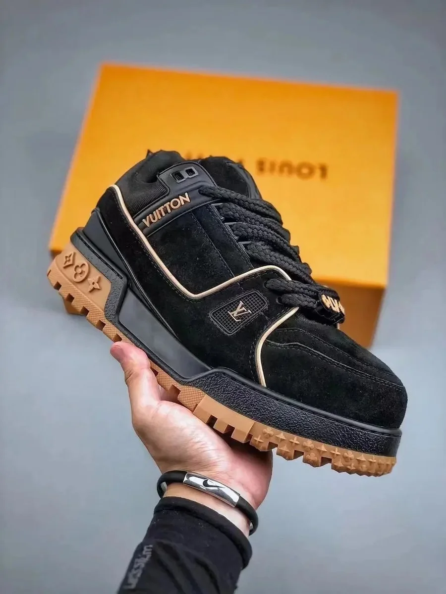 Louis Vuitton LV Trainer Black & Tan Sneakers
