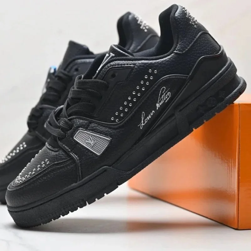 Louis Vuitton LV Trainer Black Leather Sneakers