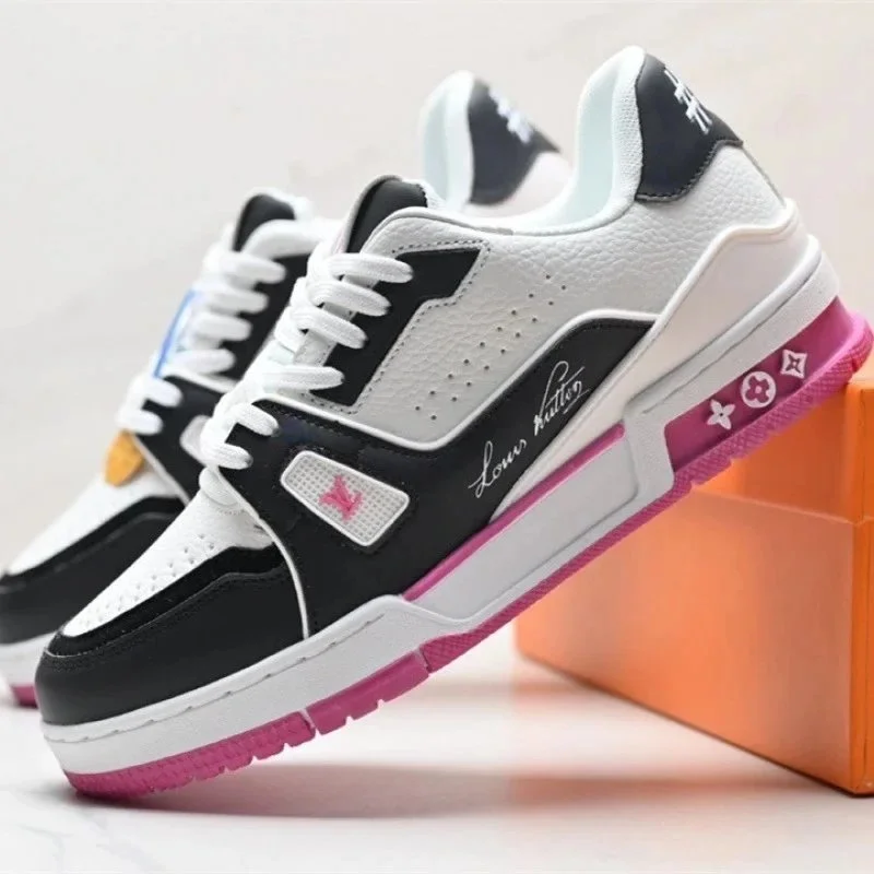 Louis Vuitton LV Trainer White/Black/Pink Sneakers