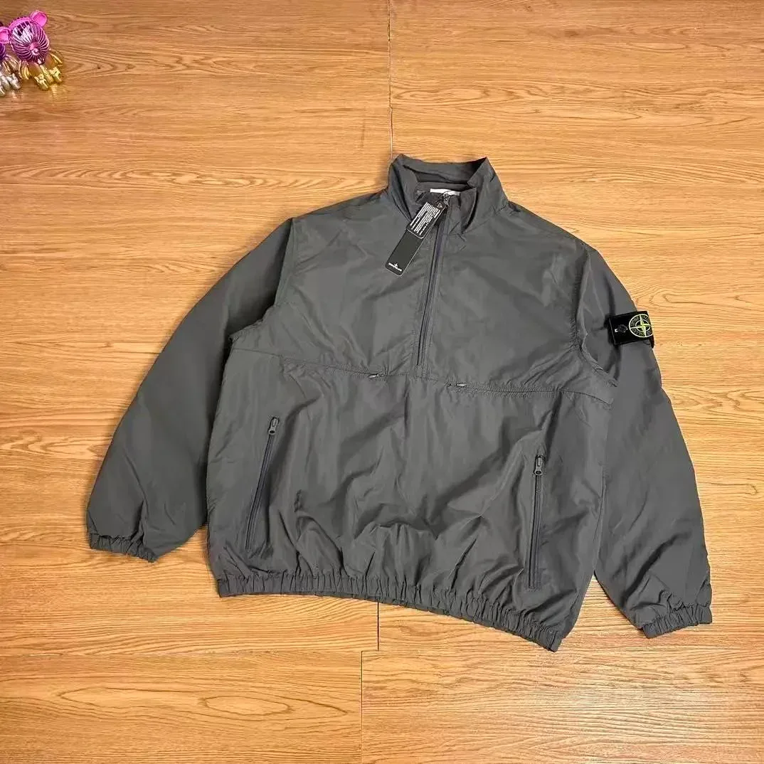 Stone Island 68-15 Grey Half-Zip Jacket