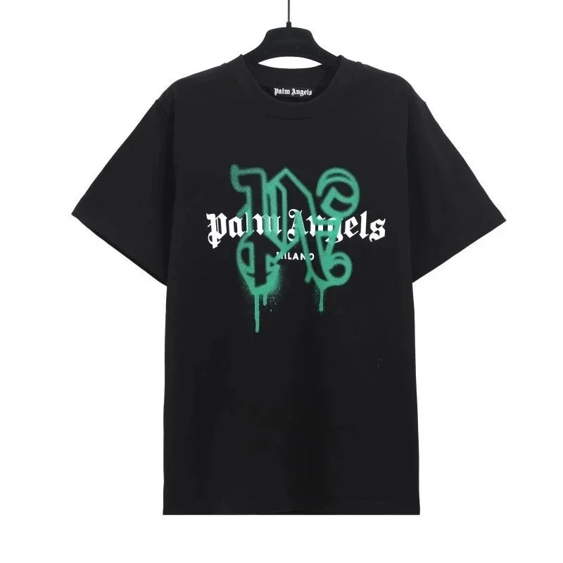 Palm Angels Bear T-Shirt Black Green Print T-Shirt