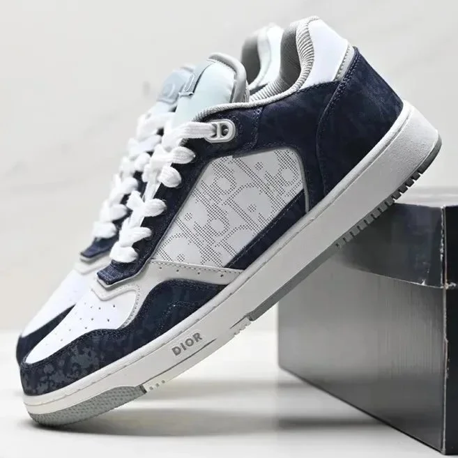 Dior Air Force 1 White/Blue Sneakers