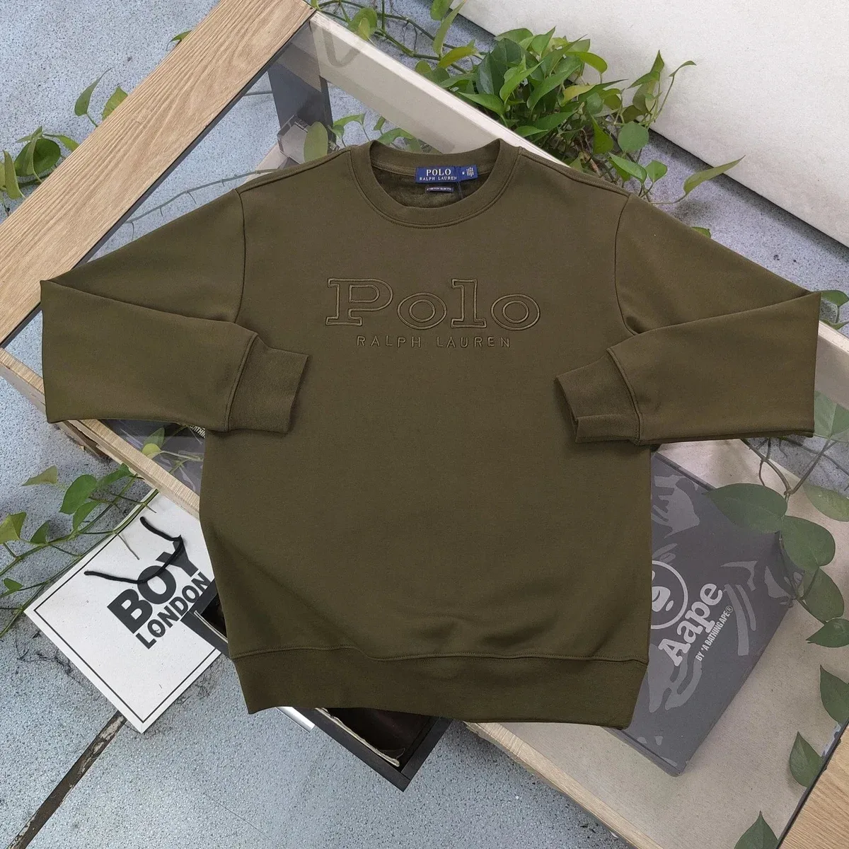 Polo Ralph Lauren Classic Logo Olive Green Sweatshirt