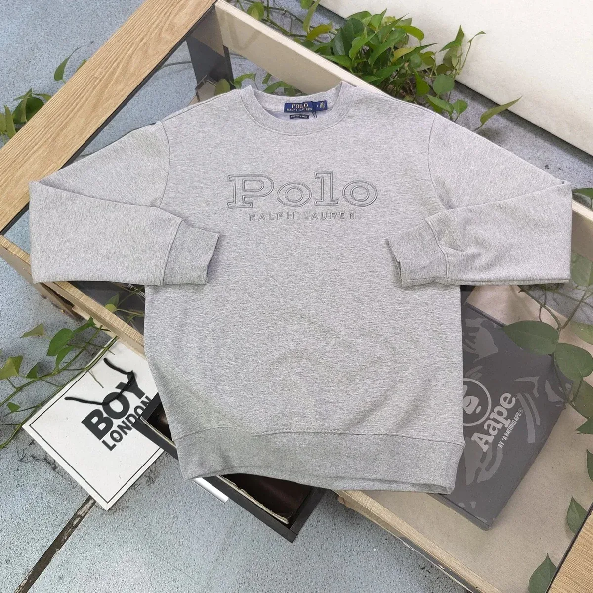 Polo Ralph Lauren Polo Embroidered Grey Sweatshirt