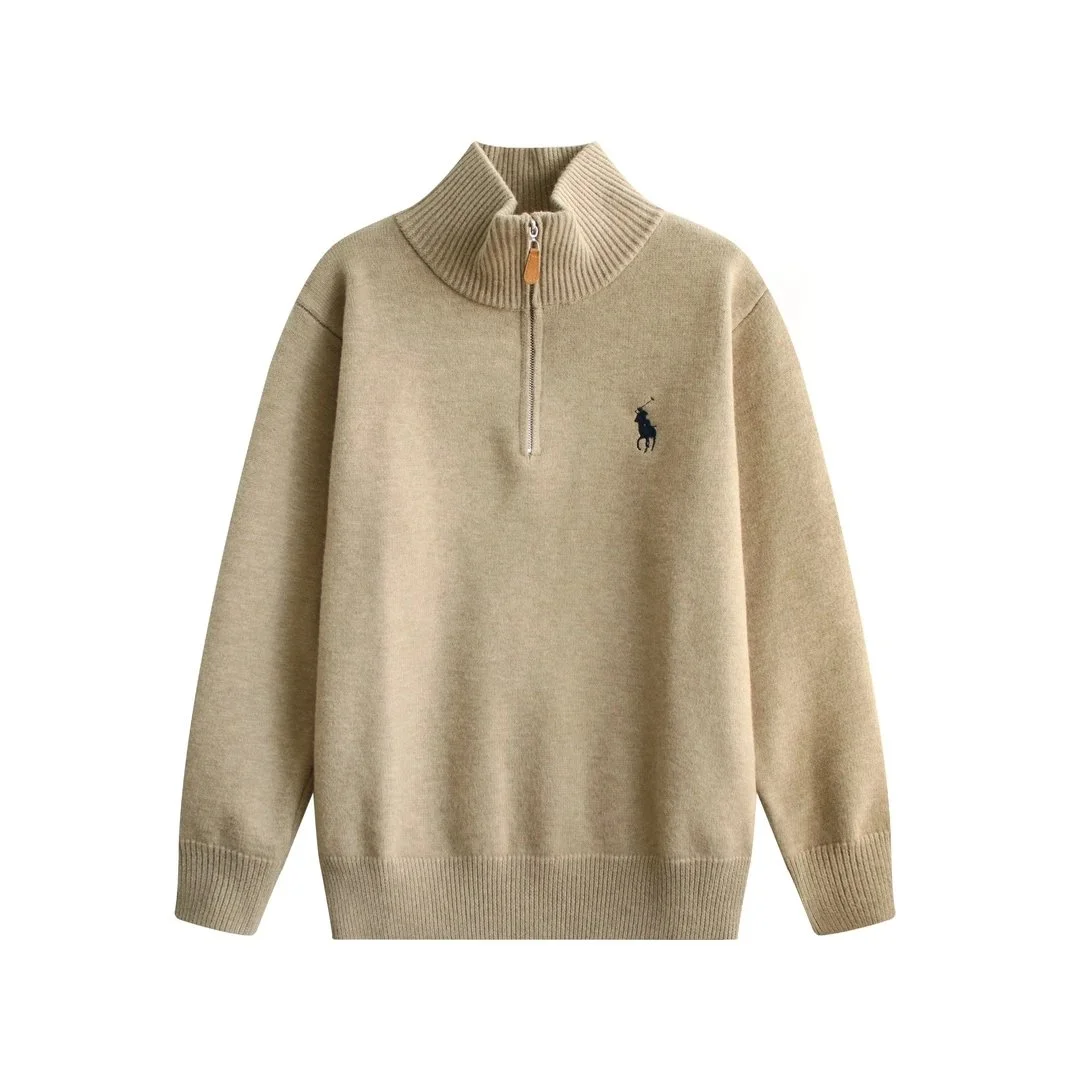 Polo Ralph Lauren Beige Zip Neck Sweater