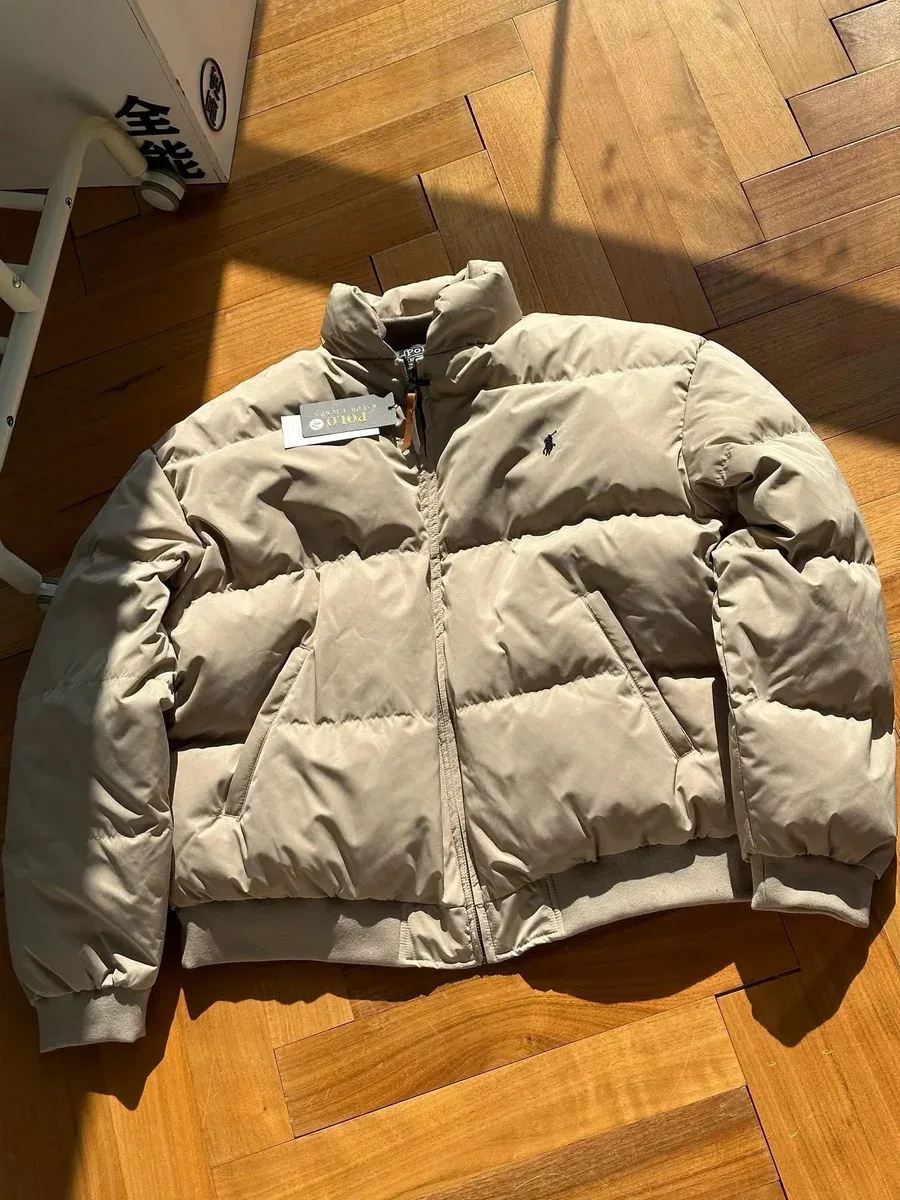 Polo Ralph Lauren Beige Bomber Puffer Jacket