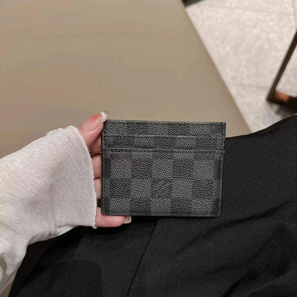 Louis Vuitton Damier Card Holder Black