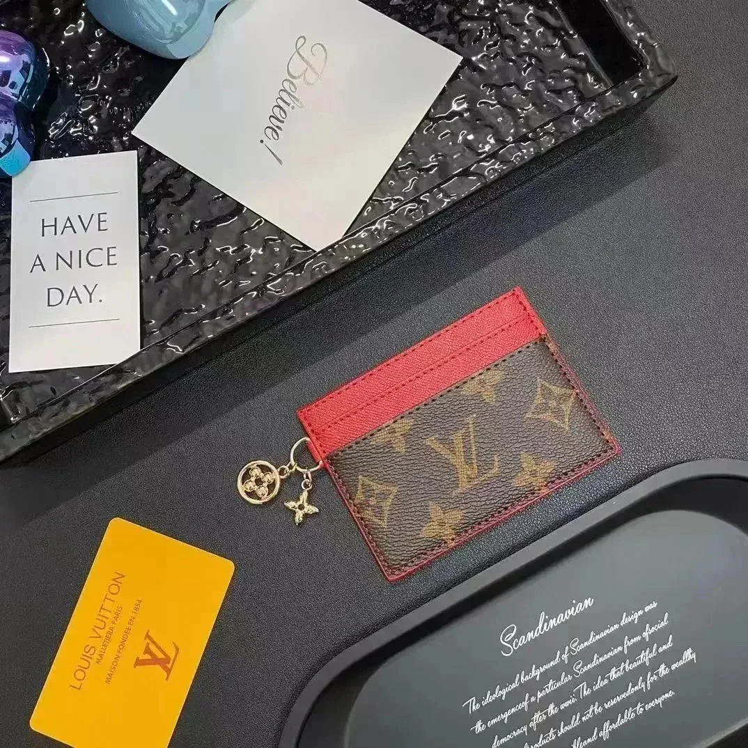 Louis Vuitton Neverfull Card Holder Red/Brown