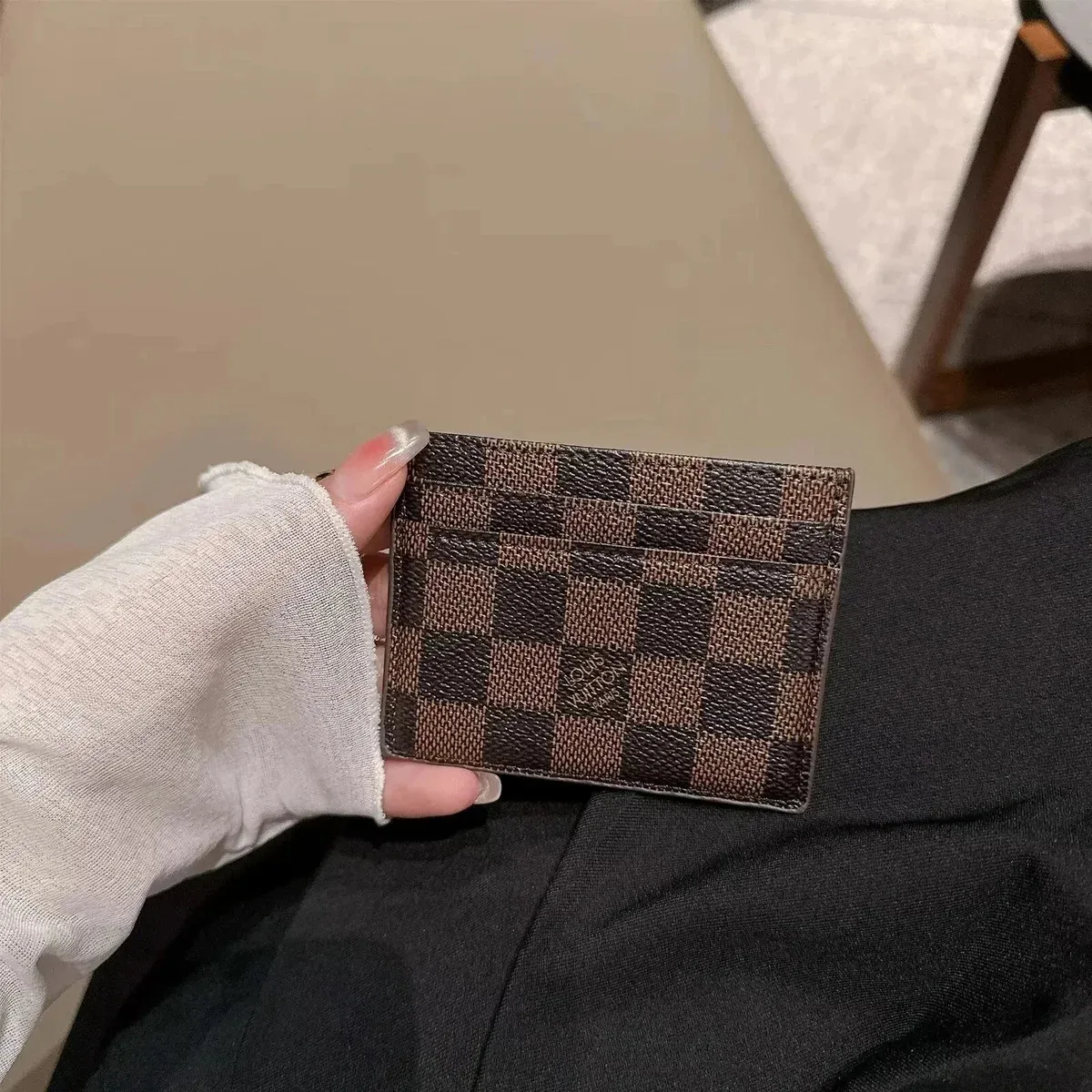Louis Vuitton Damier Card Holder Brown
