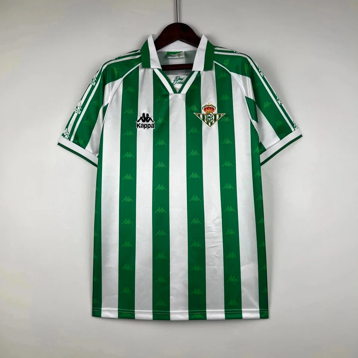 Kappa Real Betis Home Jersey Green/White Striped