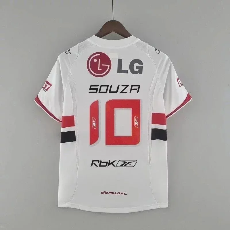 Reebok São Paulo FC Souza 10 Jersey White Red Soccer Shirt