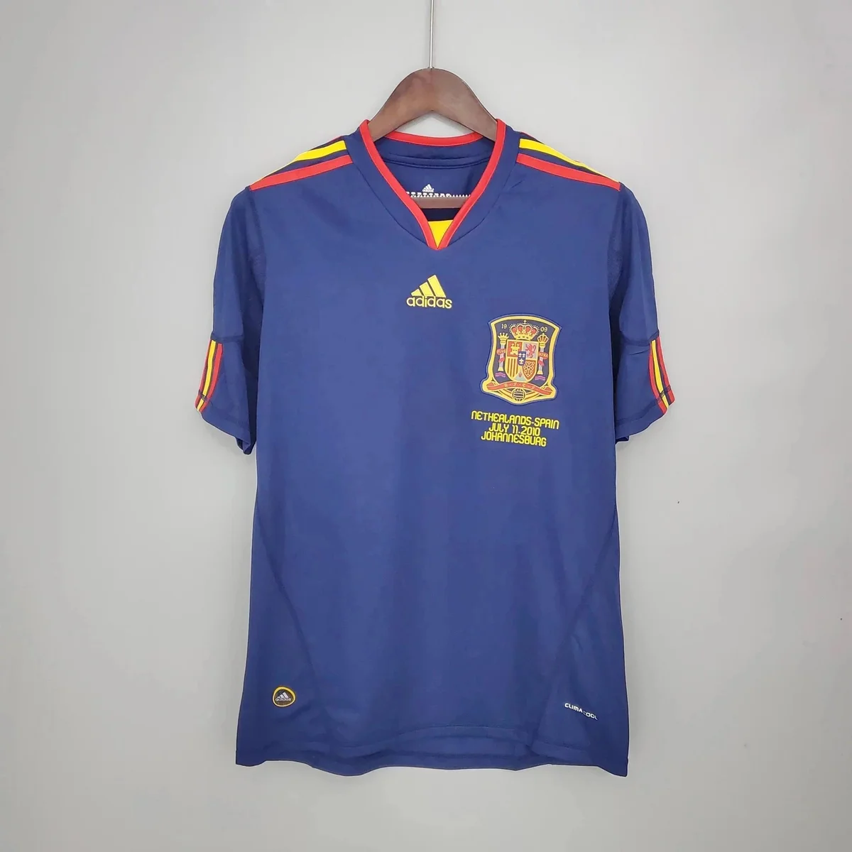 Adidas Spain Jersey Blue Red Yellow Soccer Shirt