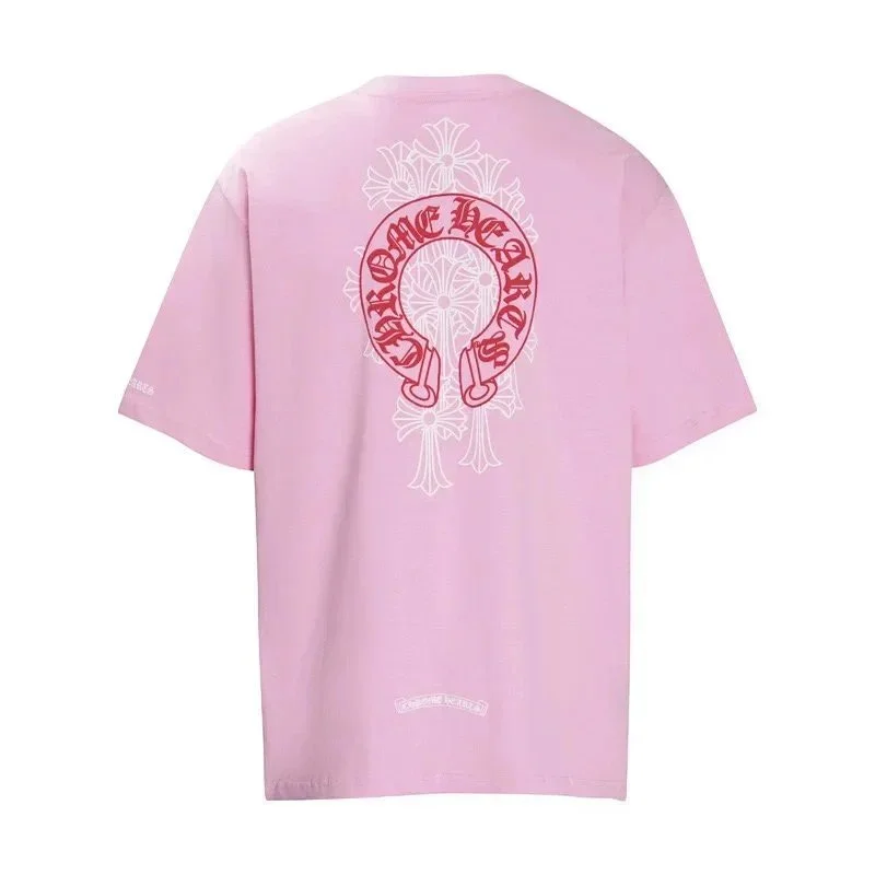 Chrome Hearts Pink CH Cross T-Shirt