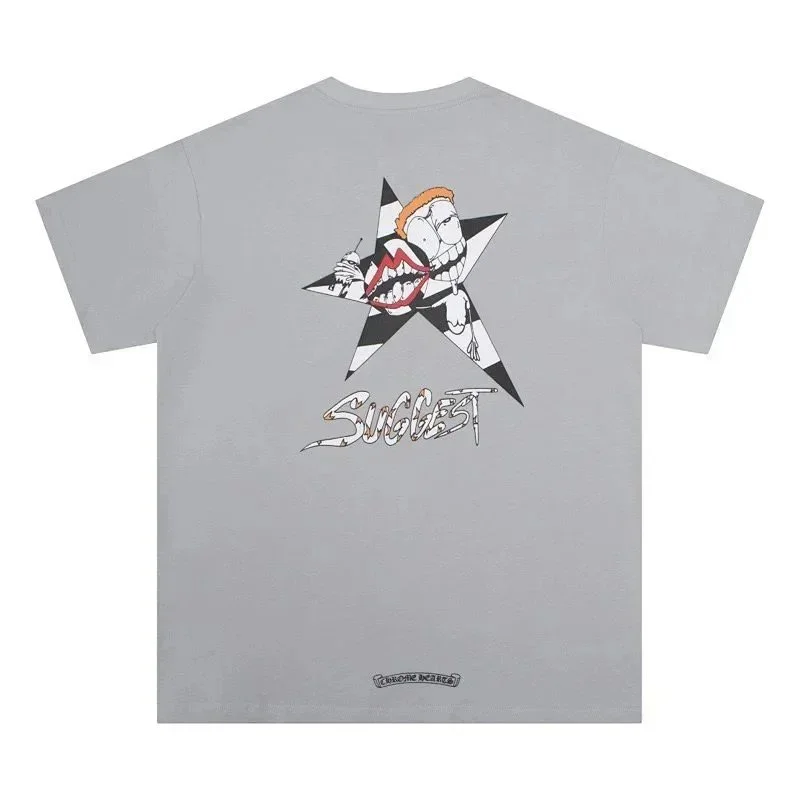 Chrome Hearts CH Cross Suggest Graphic T-Shirt Grey