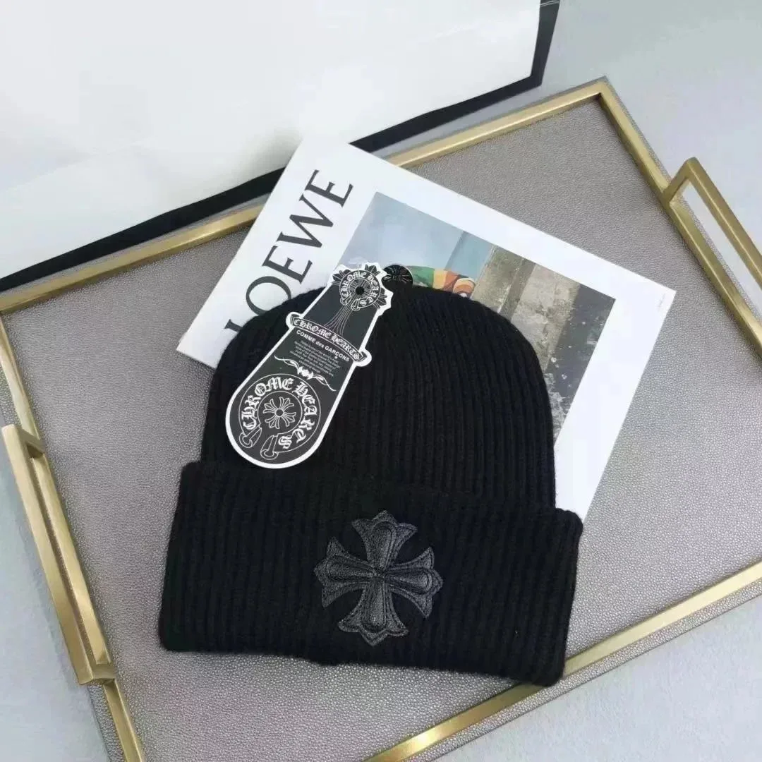 Chrome Hearts Cross Beanie Black Headwear