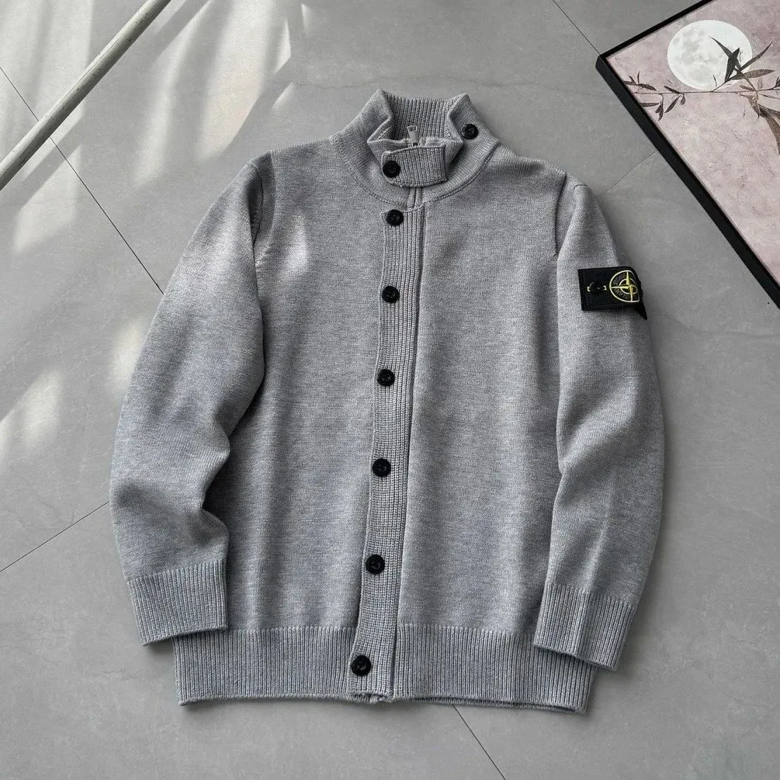 Stone Island 68-15 Grey Cardigan