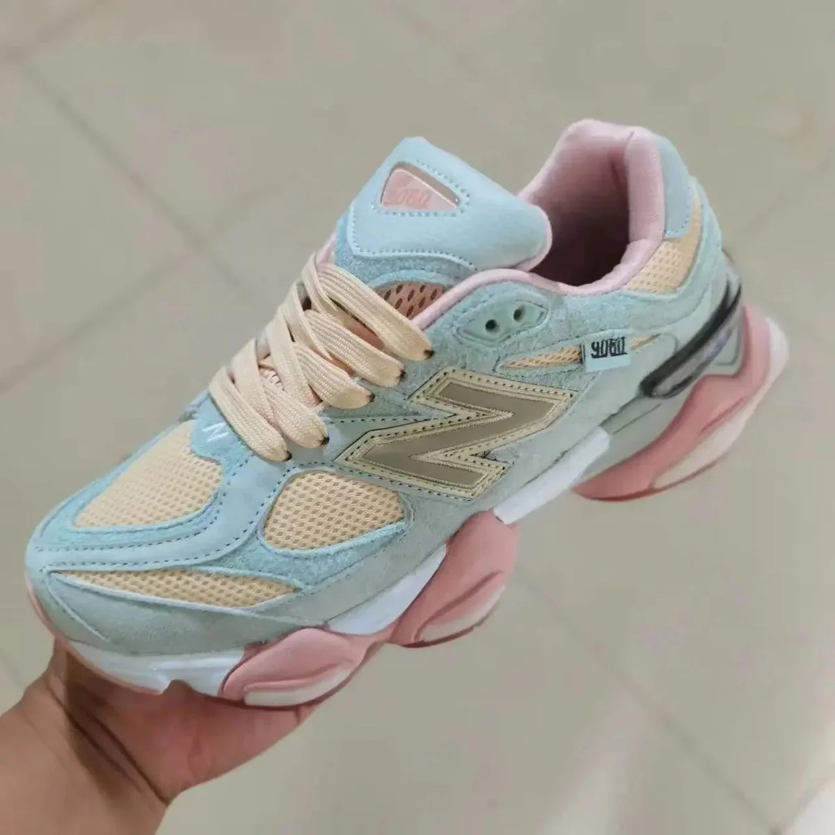 New Balance 9060 Pastel Pink & Blue Sneakers