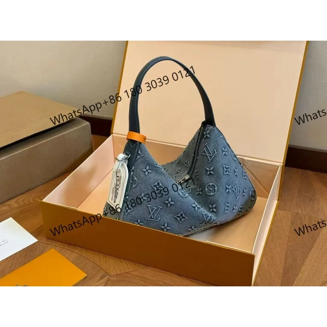 Louis Vuitton Neverfull Monogram Denim Handbag