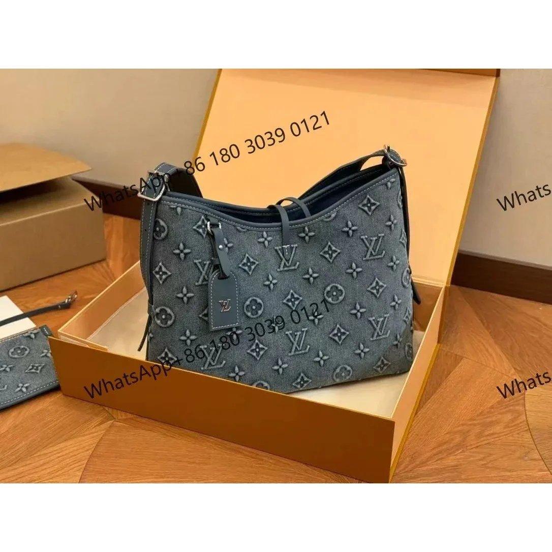 Louis Vuitton Neverfull Monogram Denim Bag Blue
