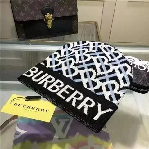 Burberry Monogram Beanie Black/White Headwear