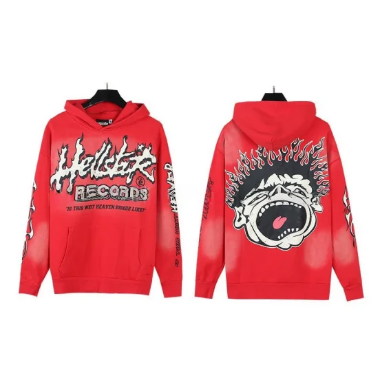 Hellstar Records Red Flames Graphic Hoodie