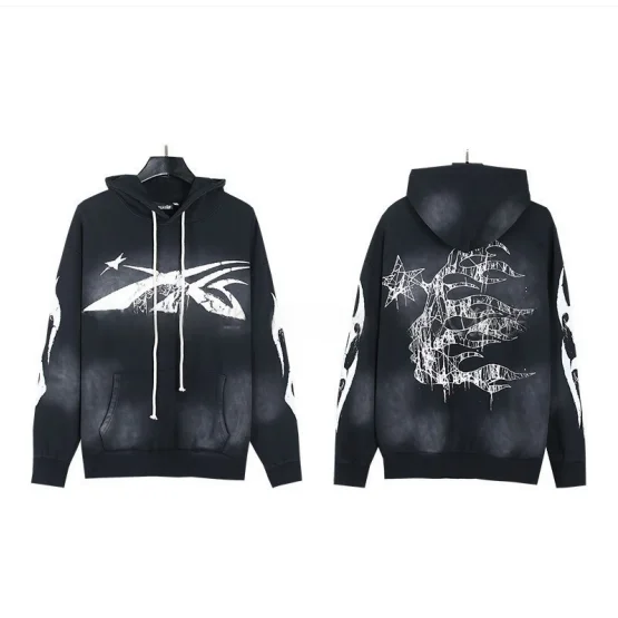Revenge BB024 Black Hoodie with Graphic Print