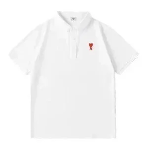 Ami Paris Ami de Coeur White Polo Shirt
