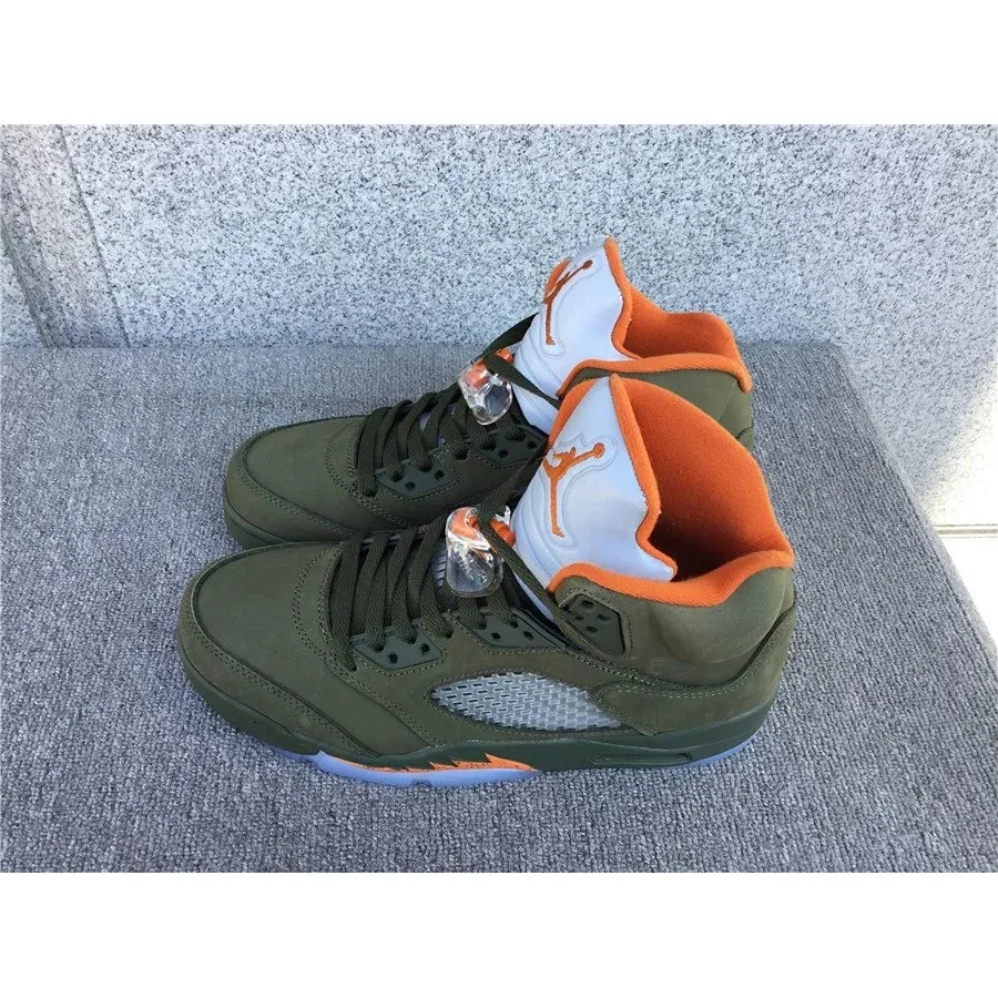 Air Jordan Air Jordan 5 Olive/Orange Sneakers