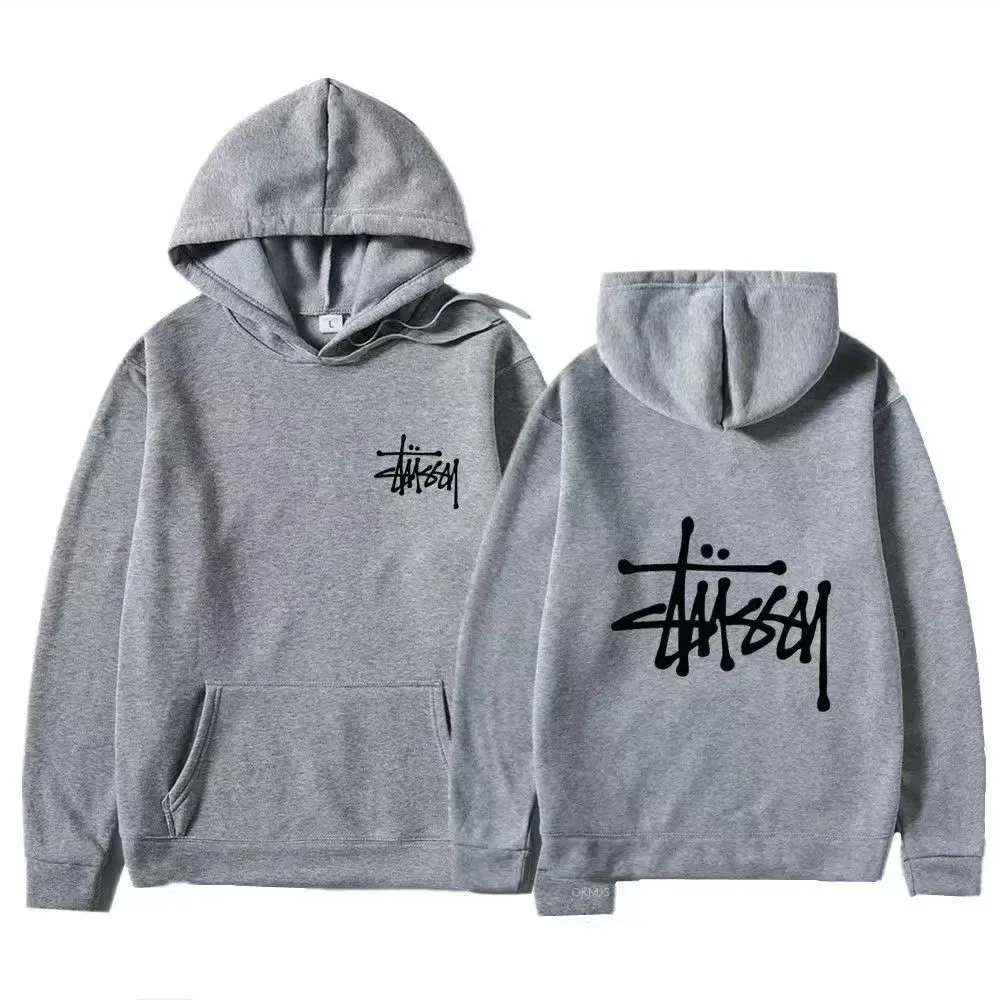 Stussy Stüssy Basic Logo Grey Hoodie