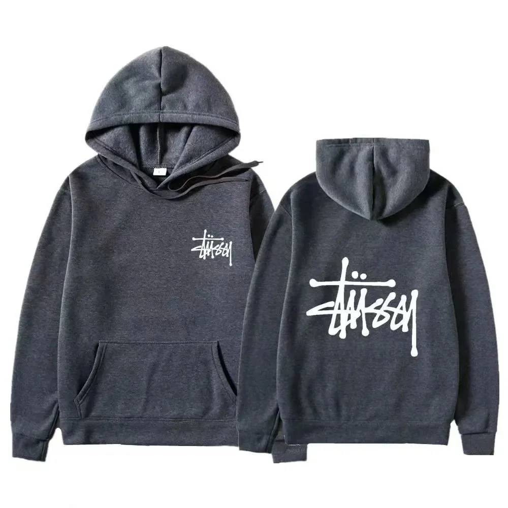 Stussy Stüssy Hoodie Dark Grey Solid Sweatshirt