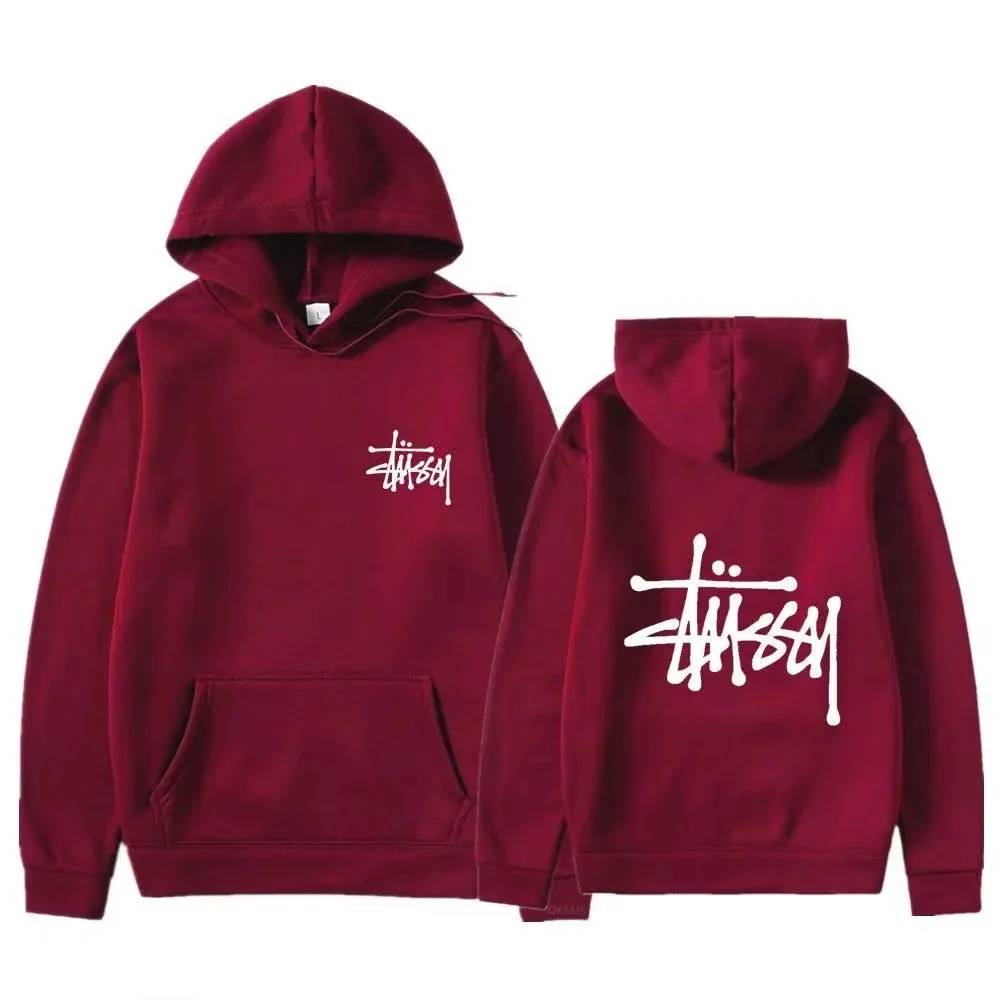 Stussy Stüssy Basic Logo Burgundy Hoodie