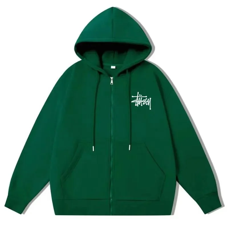 Stussy Stüssy Basic Logo Green Hoodie