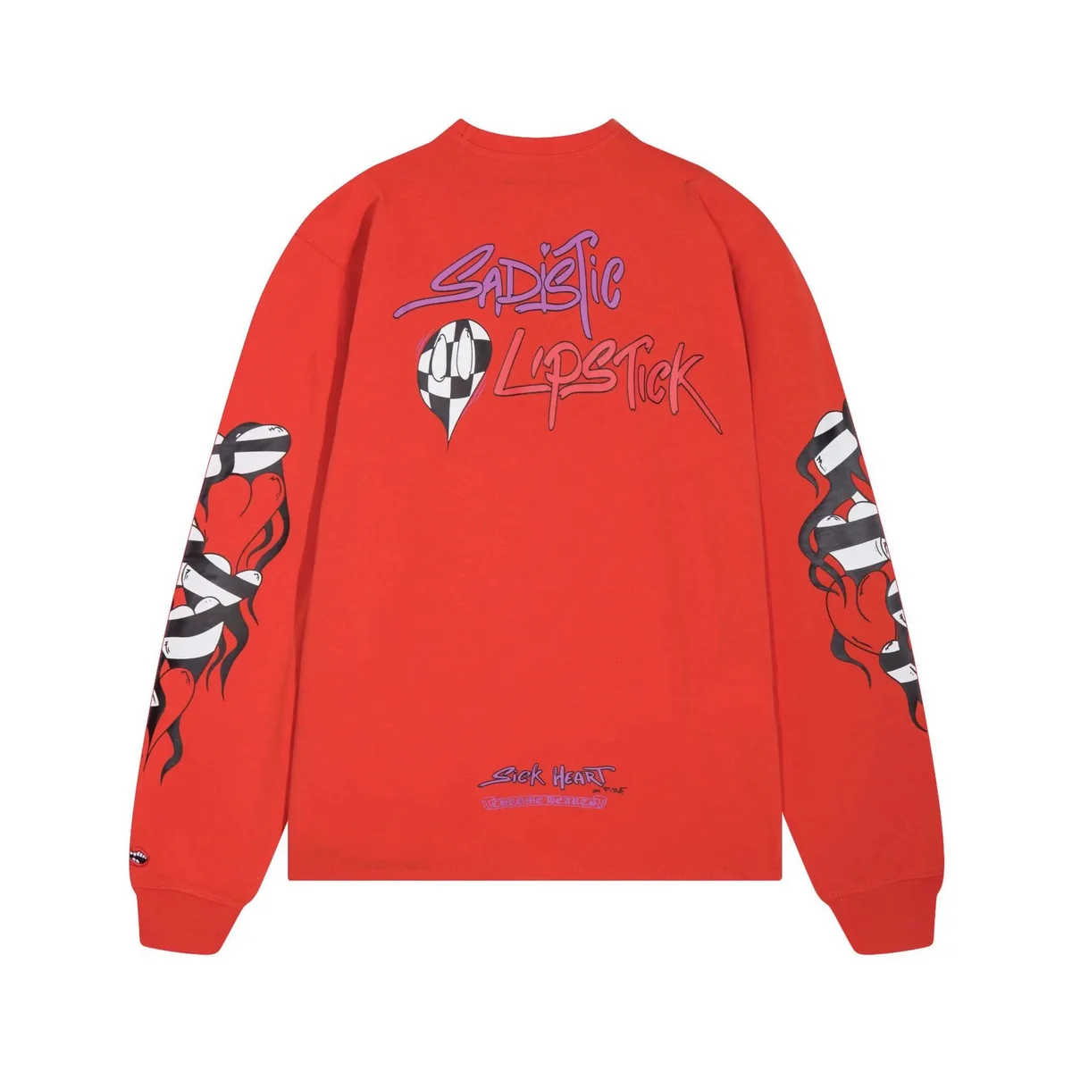 Red Sadistic Lipstick Long Sleeve T-Shirt