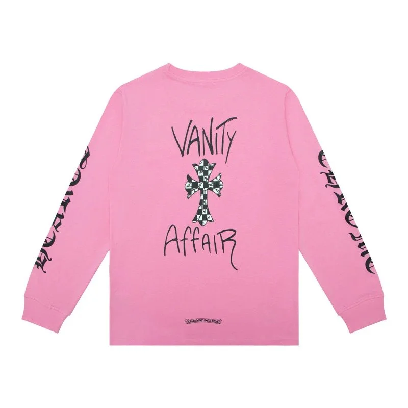 Chrome Hearts Vanity Affair Pink Long Sleeve T-Shirt