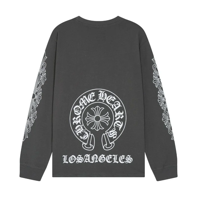 Chrome Hearts Home Hearts Los Angeles Long Sleeve T-Shirt Grey
