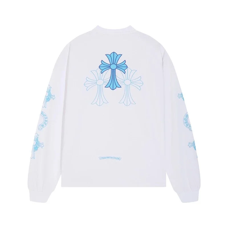 Chrome Hearts White CH Cross Long Sleeve T-Shirt