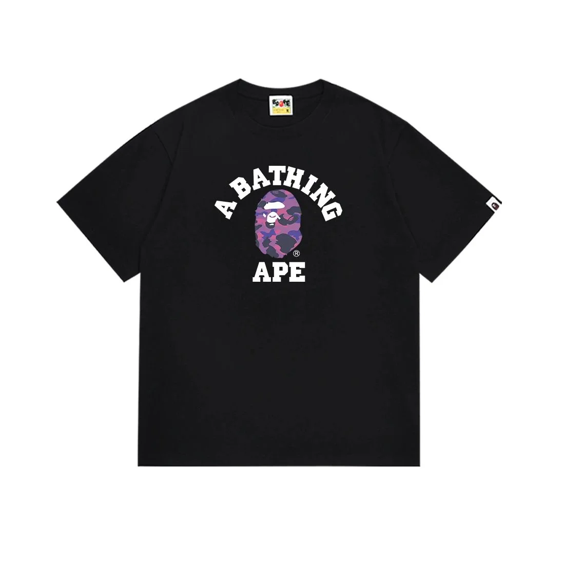 A Bathing Ape College Logo T-Shirt Black