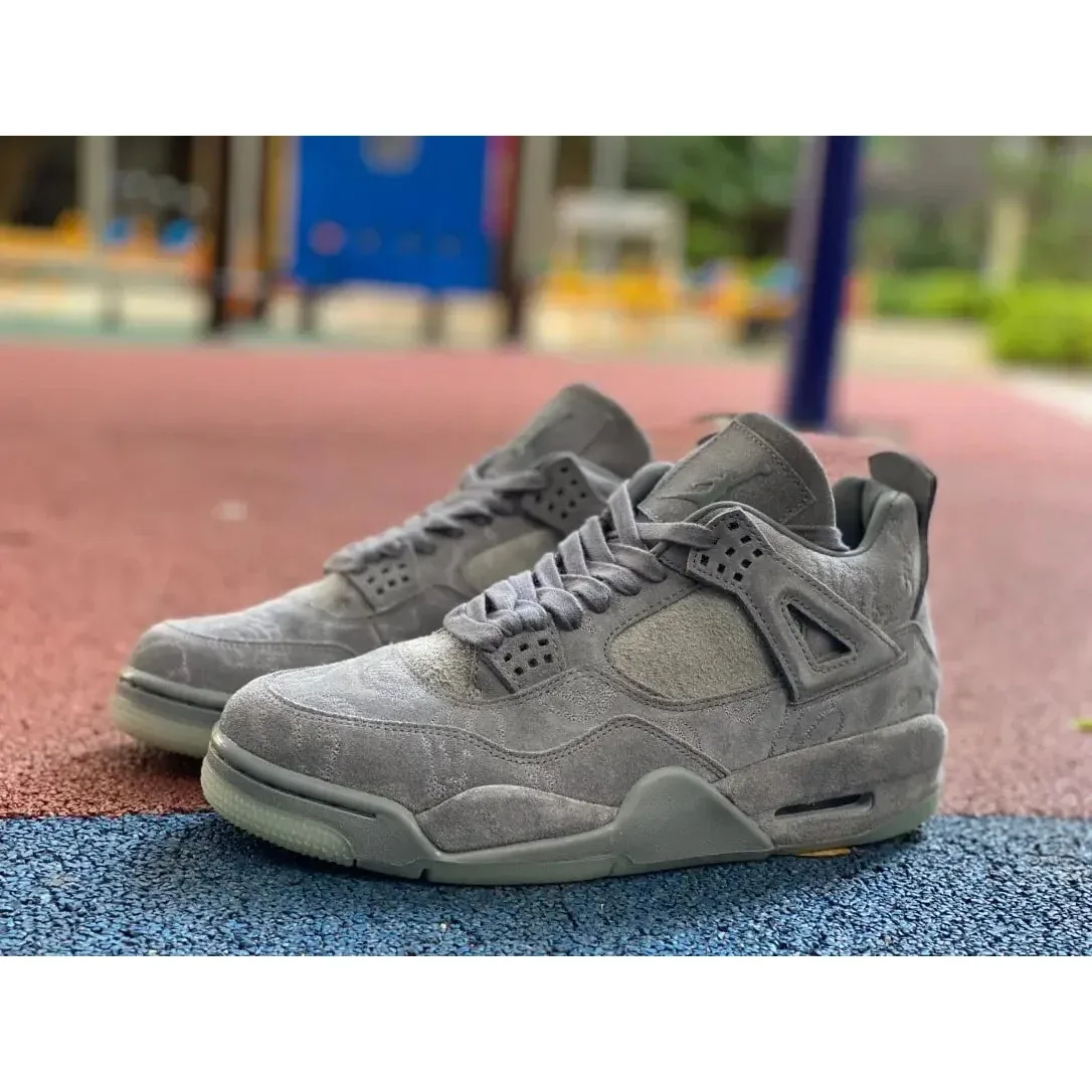 Nike Air Jordan 4 Suede Grey Sneakers