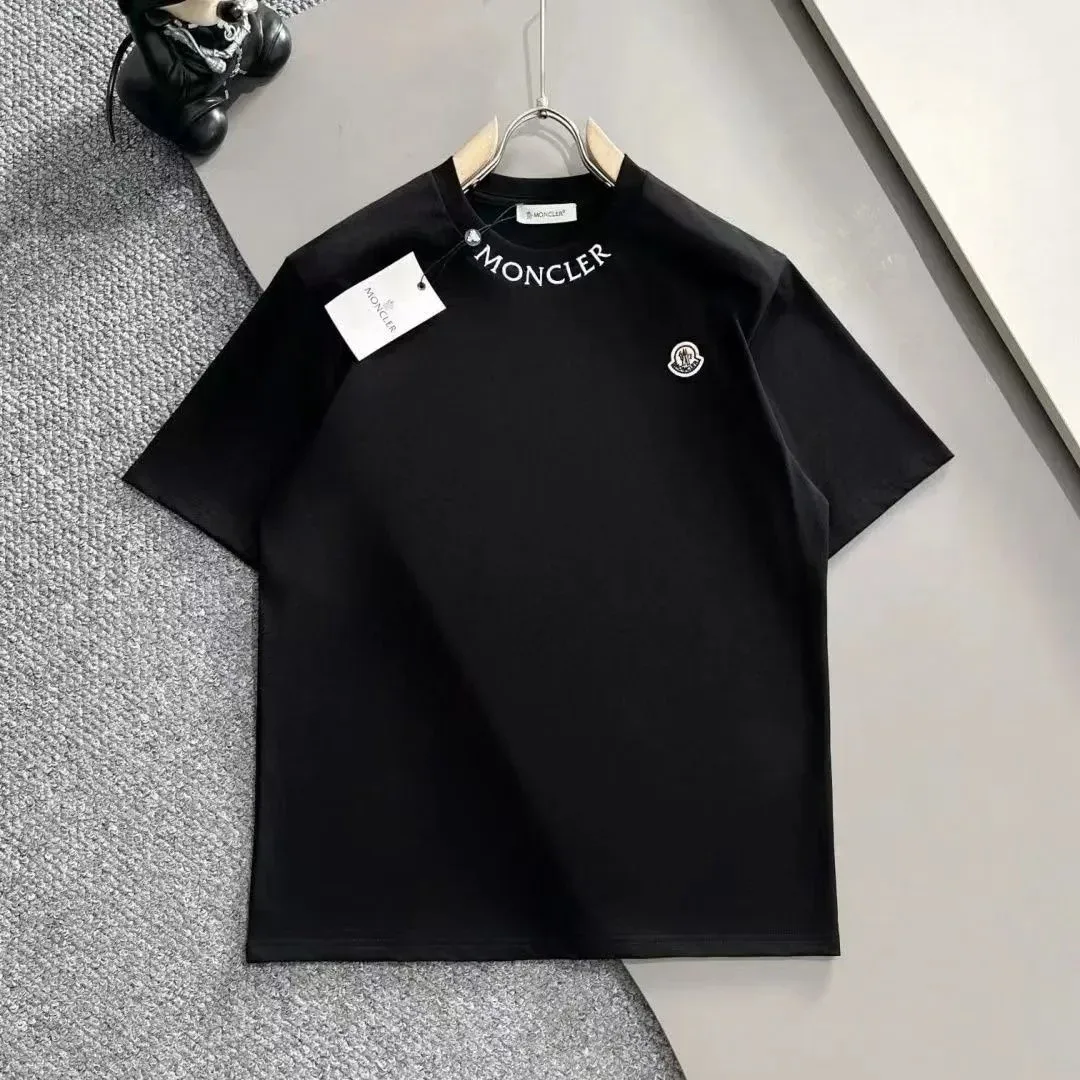 Moncler Black Embroidered T-Shirt